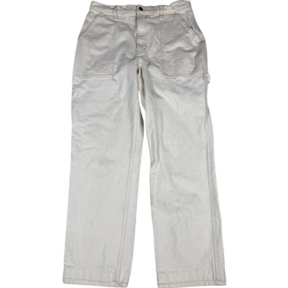 Abercrombie & Fitch Pants Womens 12R 31 The 90s Straight Ultra High Rise Cream